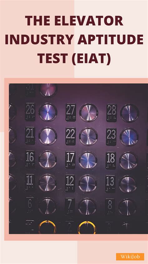 how hard is the elevator industry aptitude test|elevator aptitude test free.